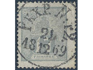 Sweden. Facit 15c used , 17 öre bluish grey with excellend cancellation PKXP Nr 2 …