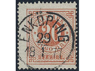 Sweden, Sverige, Sverige, Sverige. Facit 22h used, 20 öre brick red. EXCELLENT …