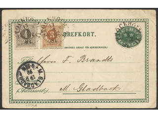 Sweden. Postal stationery, single postcard Facit bKe7, 41a, 42a , Postcard 5 öre …