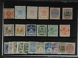 Denmark. ★ 1863–1928. All different, e.g. F 9, 11 (★), 12 (top unperf), 13, 30, 48, 66, …
