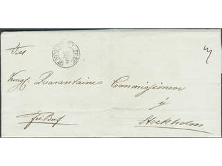 Sweden. B county. NORRTELJE 10.9.1832, arc postmark. Type 1 on cover sent to Stockholm. …