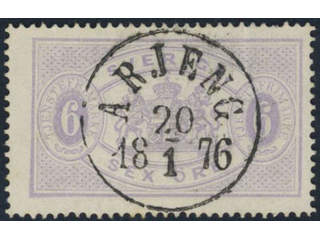 Sweden, Sverige, Sverige, Sverige. Official Facit Tj4 used, 6 öre violet, perf 14. …