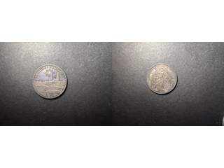 Schweiz Skyttefest 5 francs 1881, AU/UNC