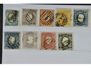 Portugal. Used 1855–1870. All different, e.g. Mi 6, 22-23, 26, 32, 42, 45C. Mostly good …