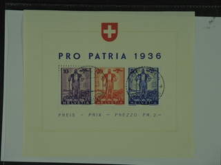 Switzerland. Michel 294–96 used , 1936 Pro Patria souvenir sheet 2. EUR 260