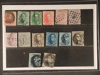 Belgium. Used 1851–1869. All different, e.g. Mi 9 II, 10A+C, 13B, 17, 18C, 26A. Mostly …
