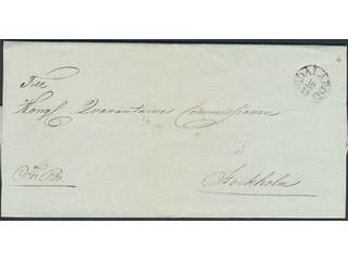 Sweden. B county. DALARÖ 16.11.1832, arc postmark. Type 1 on cover sent to Stockholm. …