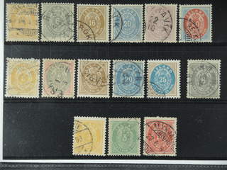 Iceland. Used 1876–1901. All different, e.g. F 8, 11, 13, 15, 17-18, 21-22, 27-29. …