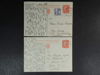 Sweden. Postal stationery, double postcard Facit bKd26 , Seven origin parts 20 öre sent …