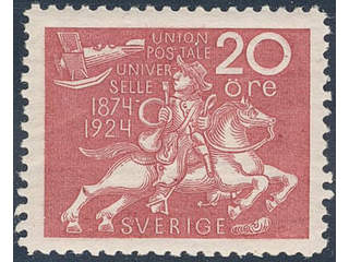 Sweden. Facit 214 ★★ , 20 öre red. Superb.