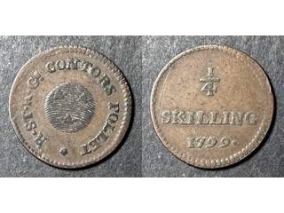 Sverige Gustav IV Adolf (1792-1809) 1/4 skilling 1799, 1+