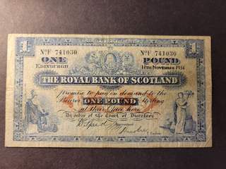 The Royal Bank of Scotland. 1 pound 11.11.1931, F-VF