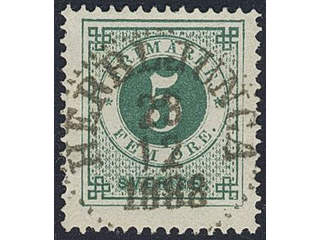 Sweden. Facit 43b used , 5 öre dark green, clean distinct print. EXCELLENT cancellation …