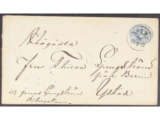 Sweden. Postal stationery, stamped envelope Facit Fk1I , Stamped envelope 12 öre type I …