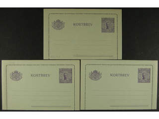 Sweden. Postal stationery, letter card Facit kB19vI , Letter card 20 öre with defective …