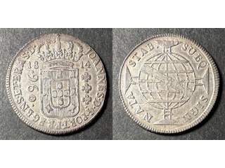 Brasilien Joao (VI) as Prince regent (1799-1816) 960 reis 1814 B, XF/AU