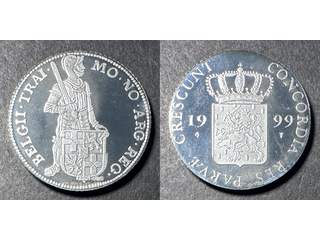 Nederländerna 1 silver ducat 1999, PROOF