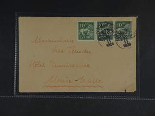 Sweden. Facit 144A cover , 3x10 öre on cover sent from PLK 21.11.1924 to Monaco. Arrival …