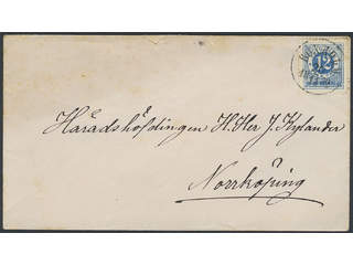 Sweden. Facit 21 cover , 12 öre in superb/EXCELLENT centering on cover sent from BOXHOLM …
