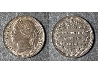 Storbritannien Queen Victoria (1837-1901) 1/3 farthing 1884, AU/UNC