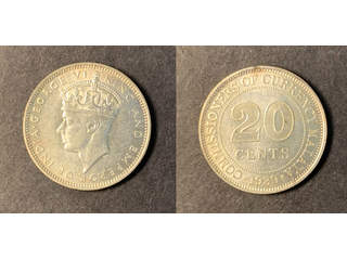 Malayiska Federationen George VI (1939-1952) 20 cents 1939, UNC
