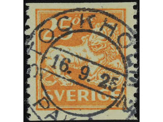 Sweden. Facit 147 used , 25 öre orange. EXCELLENT cancellation STOCKHOLM 16.9.25.