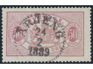 Sweden, Sverige, Sverige, Sverige. Official Facit Tj22A used, 50 öre red, perf 13, type …