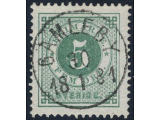 Sweden, Sverige, Sverige, Sverige. Facit 30c used, 5 öre green, rich smooth print. …