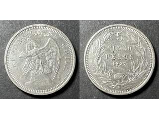 Chile 1 peso 1927, AU kanthack