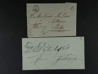 Sweden. R county. MARIESTAD 1834–1836, arc postmark. Type 2 on four covers sent to …
