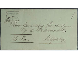 Sweden. K county. RUNNEBY 7.5.1850, rectangular postmark. Type 1 on beautiful letter …