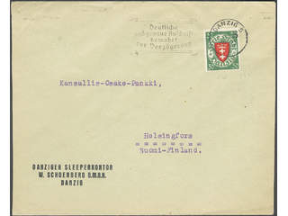 Germany Danzig. Michel 198x ba cover , 1924 Coat-of-arms in oval 30 pf dark opal …