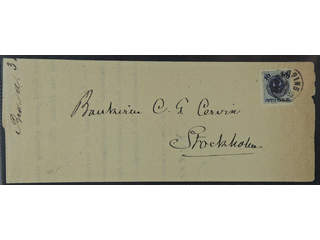 Sweden. Facit 50 cover , 10/12 öre on letter sent from NYKÖPING 9.11.1889 to Stockholm.