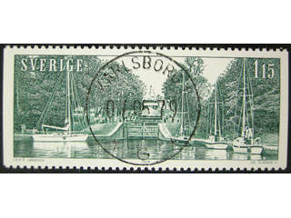 Sweden. Facit 1083 used , 1979 Göta Canal 1.15 Kr green. EXCELLENT cancellation …