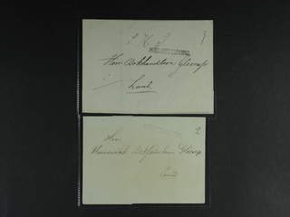 Sweden. M county. HELSINGBORG, straight postmark. Two covers sent to Lund. (2).