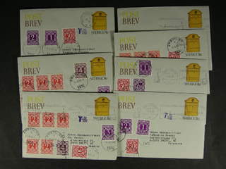 Sweden. Postal stationery, post letter Facit pB5 , 1 kr (+20) öre, seven usages, whereof …