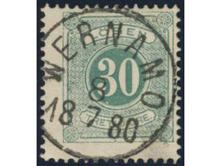 Sweden, Sverige, Sverige, Sverige. Postage due Facit L18a used, 30 öre deep blue-green, …