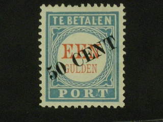 Netherlands. Postage due Michel 27 ★ , 1906 New value overprint 50 c on 1 G pale …