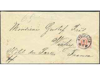 Sweden. Facit 33 cover , 20 öre on beautiful cover sent from STOCKHOLM 3.6.1881 to …