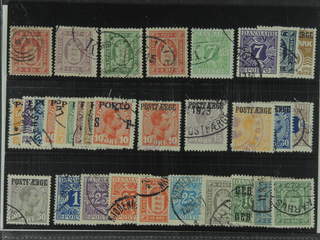 Denmark. Used 1871–1930. Back of the book material. All different, e.g. Tj 2, 6, 9, 14, …