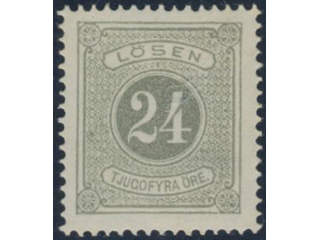 Sweden. Postage due Facit L7b ★, 24 öre grey, perf 14. Superb. Opinion (shade) by O.P. …