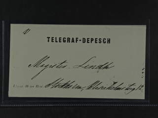 Sweden. Postal documentation. Early "TELEGRAF-DEPESCH" cover with print "Lösen: 10 öre …