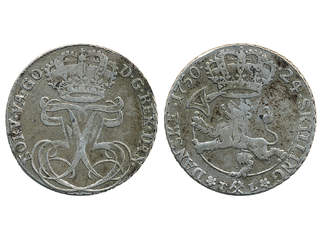 Coins, Norway. Frederik V, NM 6, 24 skilling 1750. 9.51 g. NMD 7. 1+.
