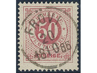 Sweden, Sverige, Sverige, Sverige. Facit 36h used, 50 öre carmine-rose on calendered …