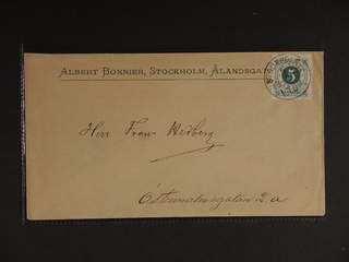 Sweden. Facit 43b cover , 5 öre on local cover sent within STOCKHOLM 1.TUR 5.2.1887. …