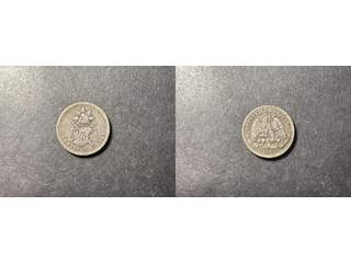 Mexico 25 centavos 1889 Pi R, VF-XF