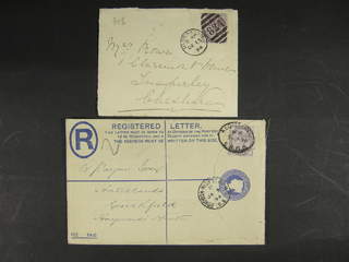 Britain. Michel 65 cover , 1881 Queen Victoria wmk Imperial Crown 1 d lilac on two …