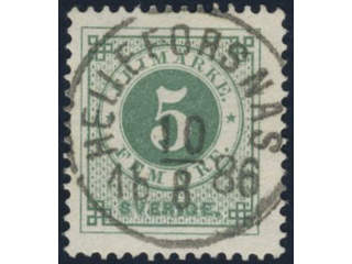Sweden, Sverige, Sverige, Sverige. Facit 30f used, 5 öre greyish olive-green. EXCELLENT …