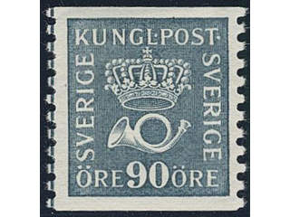 Sweden. Facit 167bA3 ★, 90 öre greenish blue vertical perf 9¾ on white paper (A3). …