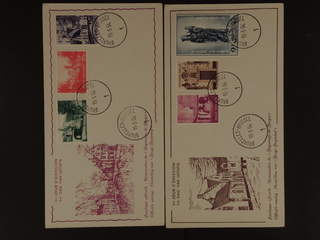 Belgium. FDC, Michel 995–1000, 1954 Brugge SET on two FDCs. Unusual. EUR 160